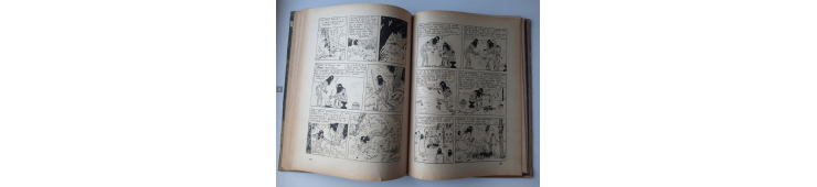Kuifje Dl. 6 / Hergé / Het gebroken oor (A18, grote afbeelding) - C - Zwart-wit - Heruitgave (1942)