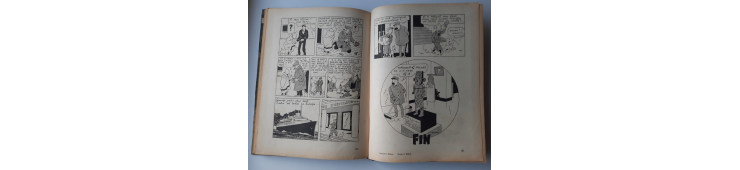 Kuifje Dl. 6 / Hergé / Het gebroken oor (A18, grote afbeelding) - C - Zwart-wit - Heruitgave (1942)