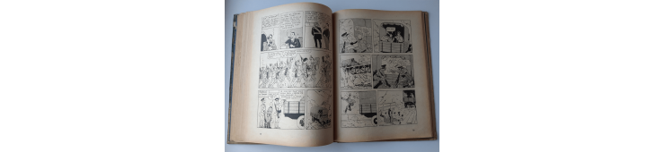 Kuifje Dl. 6 / Hergé / Het gebroken oor (A18, grote afbeelding) - C - Zwart-wit - Heruitgave (1942)