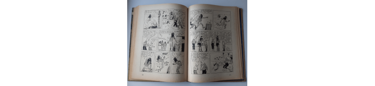 Kuifje Dl. 6 / Hergé / Het gebroken oor (A18, grote afbeelding) - C - Zwart-wit - Heruitgave (1942)