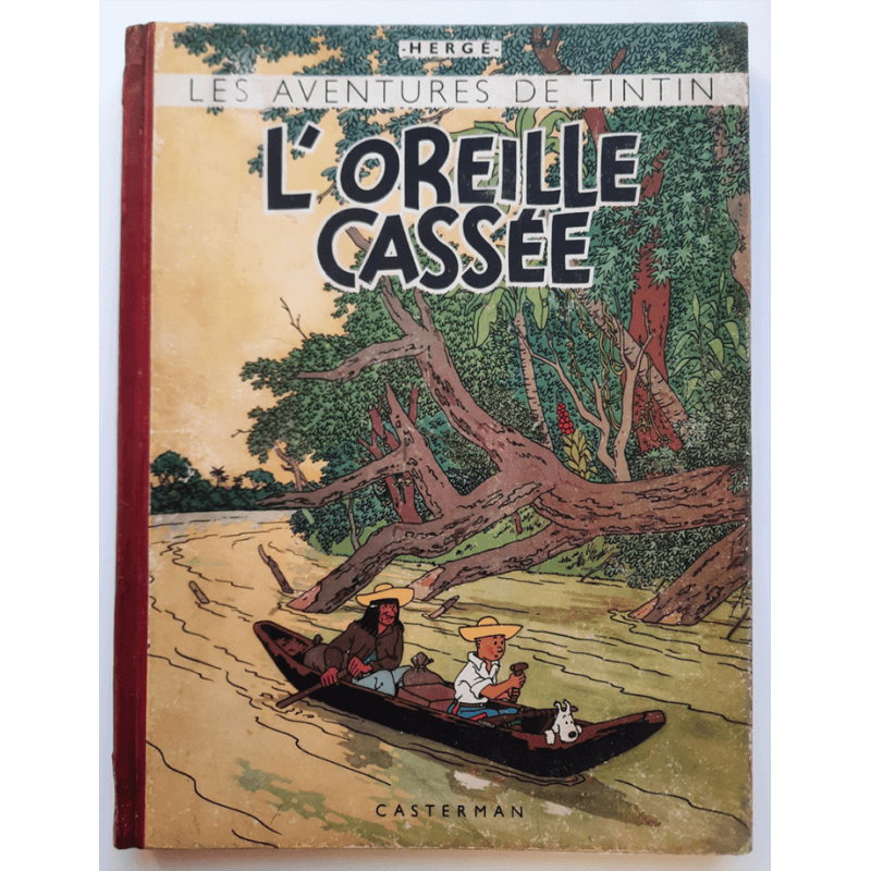 Kuifje Dl. 6 / Hergé / Het gebroken oor (A18, grote afbeelding) - C - Zwart-wit - Heruitgave (1942)