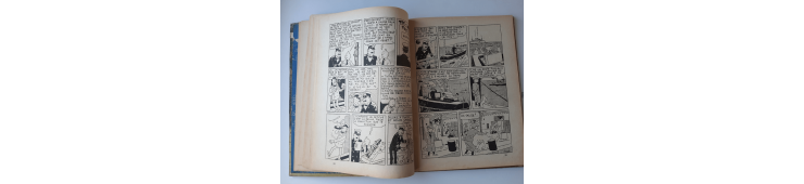Kuifje Dl. 6 / Hergé / Het gebroken oor (A18, grote afbeelding) - C - Zwart-wit - Heruitgave (1942)