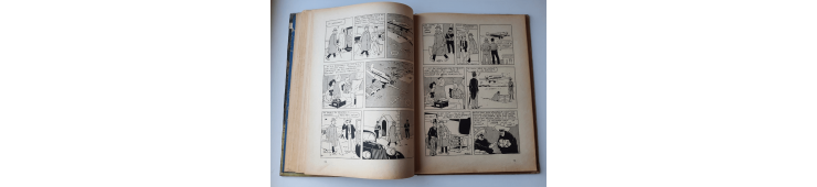 Kuifje Dl. 6 / Hergé / Het gebroken oor (A18, grote afbeelding) - C - Zwart-wit - Heruitgave (1942)