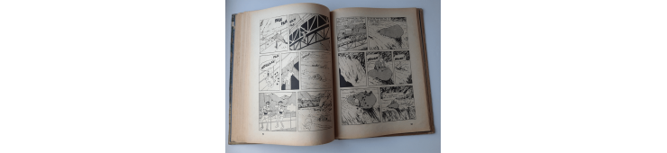 Kuifje Dl. 6 / Hergé / Het gebroken oor (A18, grote afbeelding) - C - Zwart-wit - Heruitgave (1942)