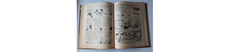 Kuifje Dl. 6 / Hergé / Het gebroken oor (A18, grote afbeelding) - C - Zwart-wit - Heruitgave (1942)