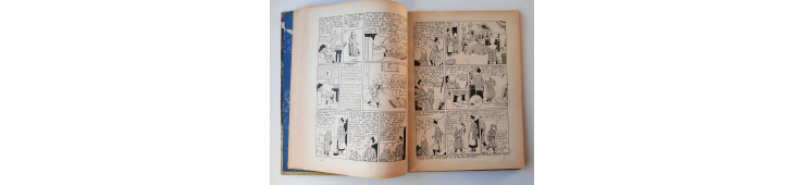 Kuifje Dl. 6 / Hergé / Het gebroken oor (A18, grote afbeelding) - C - Zwart-wit - Heruitgave (1942)