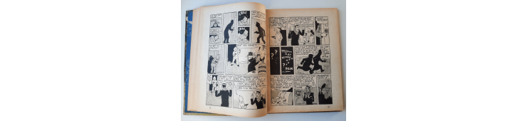 Kuifje Dl. 6 / Hergé / Het gebroken oor (A18, grote afbeelding) - C - Zwart-wit - Heruitgave (1942)