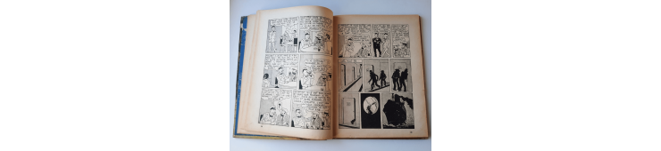 Kuifje Dl. 6 / Hergé / Het gebroken oor (A18, grote afbeelding) - C - Zwart-wit - Heruitgave (1942)