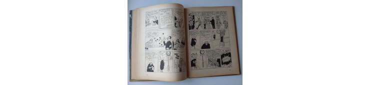 Kuifje Dl. 6 / Hergé / Het gebroken oor (A18, grote afbeelding) - C - Zwart-wit - Heruitgave (1942)