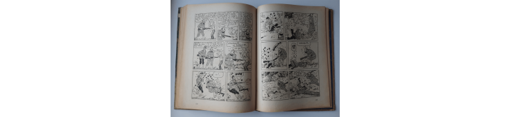 Kuifje Dl. 6 / Hergé / Het gebroken oor (A18, grote afbeelding) - C - Zwart-wit - Heruitgave (1942)