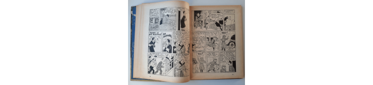 Kuifje Dl. 6 / Hergé / Het gebroken oor (A18, grote afbeelding) - C - Zwart-wit - Heruitgave (1942)