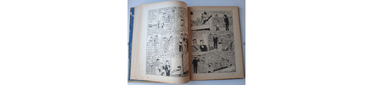 Kuifje Dl. 6 / Hergé / Het gebroken oor (A18, grote afbeelding) - C - Zwart-wit - Heruitgave (1942)