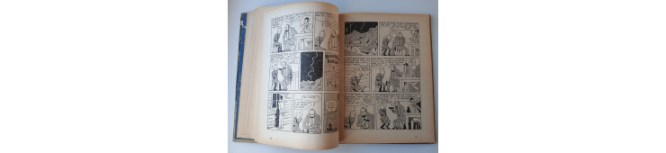 Kuifje Dl. 6 / Hergé / Het gebroken oor (A18, grote afbeelding) - C - Zwart-wit - Heruitgave (1942)