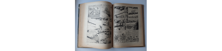 Kuifje Dl. 6 / Hergé / Het gebroken oor (A18, grote afbeelding) - C - Zwart-wit - Heruitgave (1942)
