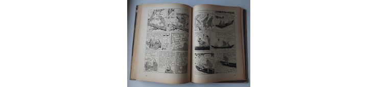 Kuifje Dl. 6 / Hergé / Het gebroken oor (A18, grote afbeelding) - C - Zwart-wit - Heruitgave (1942)