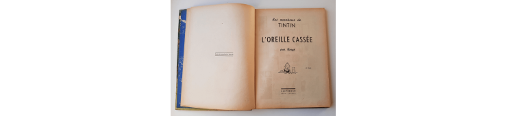 Kuifje Dl. 6 / Hergé / Het gebroken oor (A18, grote afbeelding) - C - Zwart-wit - Heruitgave (1942)