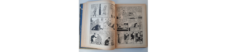 Kuifje Dl. 6 / Hergé / Het gebroken oor (A18, grote afbeelding) - C - Zwart-wit - Heruitgave (1942)