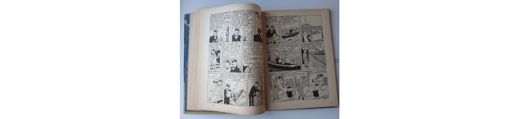 Kuifje Dl. 6 / Hergé / Het gebroken oor (A18, grote afbeelding) - C - Zwart-wit - Heruitgave (1942)