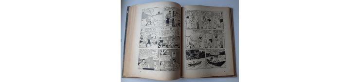Kuifje Dl. 6 / Hergé / Het gebroken oor (A18, grote afbeelding) - C - Zwart-wit - Heruitgave (1942)