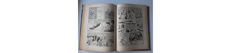 Kuifje Dl. 6 / Hergé / Het gebroken oor (A18, grote afbeelding) - C - Zwart-wit - Heruitgave (1942)