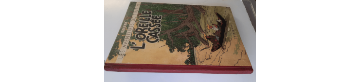 Kuifje Dl. 6 / Hergé / Het gebroken oor (A18, grote afbeelding) - C - Zwart-wit - Heruitgave (1942)