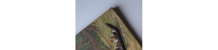 Kuifje Dl. 6 / Hergé / Het gebroken oor (A18, grote afbeelding) - C - Zwart-wit - Heruitgave (1942)