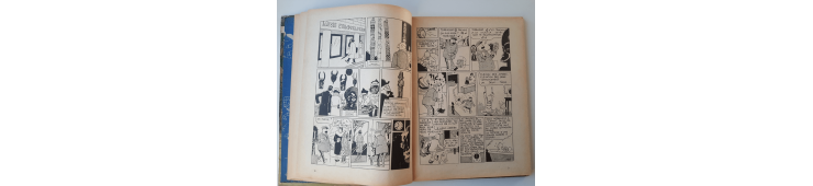 Kuifje Dl. 6 / Hergé / Het gebroken oor (A18, grote afbeelding) - C - Zwart-wit - Heruitgave (1942)