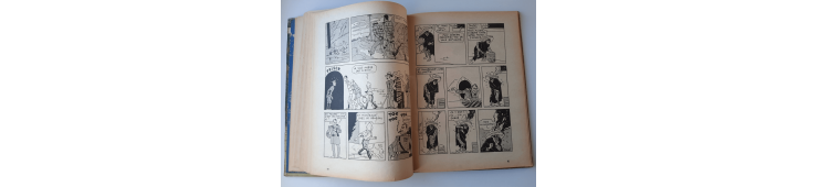 Kuifje Dl. 6 / Hergé / Het gebroken oor (A18, grote afbeelding) - C - Zwart-wit - Heruitgave (1942)