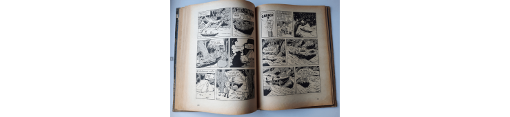 Kuifje Dl. 6 / Hergé / Het gebroken oor (A18, grote afbeelding) - C - Zwart-wit - Heruitgave (1942)