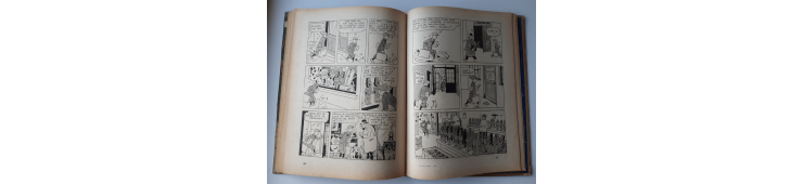 Kuifje Dl. 6 / Hergé / Het gebroken oor (A18, grote afbeelding) - C - Zwart-wit - Heruitgave (1942)
