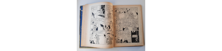 Kuifje Dl. 6 / Hergé / Het gebroken oor (A18, grote afbeelding) - C - Zwart-wit - Heruitgave (1942)