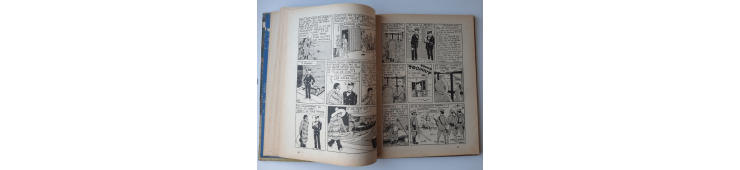 Kuifje Dl. 6 / Hergé / Het gebroken oor (A18, grote afbeelding) - C - Zwart-wit - Heruitgave (1942)
