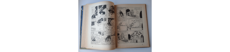 Kuifje Dl. 6 / Hergé / Het gebroken oor (A18, grote afbeelding) - C - Zwart-wit - Heruitgave (1942)