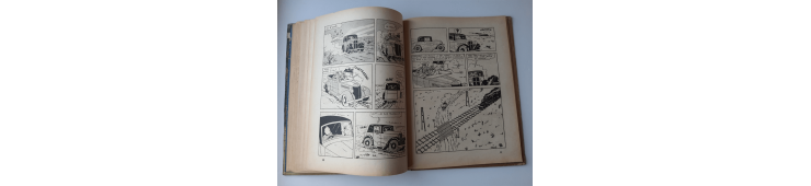 Kuifje Dl. 6 / Hergé / Het gebroken oor (A18, grote afbeelding) - C - Zwart-wit - Heruitgave (1942)