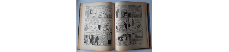 Kuifje Dl. 6 / Hergé / Het gebroken oor (A18, grote afbeelding) - C - Zwart-wit - Heruitgave (1942)