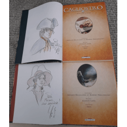 Cagliostro T.01 + T.02 / 2x dédicace couleur Lapo / 2x C - EO - (2013/2016)