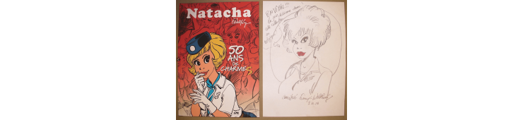 Natacha / 50 years of charm / Original drawing signed Walthery / C / (2018/2020)