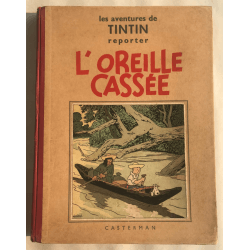 Tintin T6 - L'oreille cassée (A2) - C - N&B - EO - (1937)  L'oreille cassée  4ème plat A2 de 1938  4 HT couleur petite image co