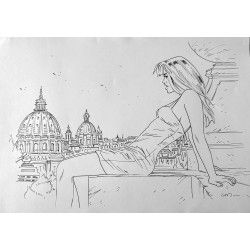 Original Jim / Une nuit à Rome / Format A3 / Papier épais