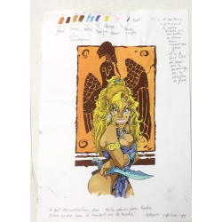 Atalante / Sketchbook Comix Buro / Mise en couleur originale pour ex-libris par Crisse  / B / EO limitée / 2009