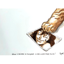 FRANK PE Zoo Illustration inédite Aquarelle et crayon