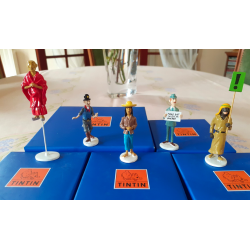 Carte de voeux Pixi Tintin 1972 / Série 09 complète / Hergé / 5 Personnages