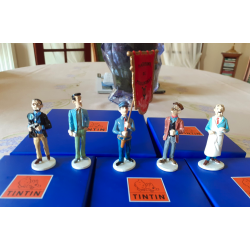 Carte de voeux Pixi Tintin 1972 / Série 08 complète / Hergé / 5 Personnages